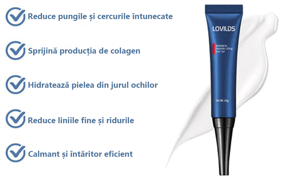 LOVILDS™ 💖 Dr. Gerald Jarl - Centrul Ocular Român Produse recomandate: Trezesc gel de ochi cu peptide pentru lifting x