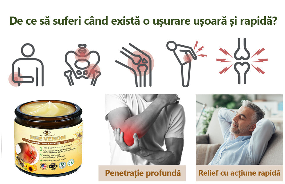 🍀🍀ArthroFree™ Cremă pentru dureri osoase cu venin de albine🐝(În special pentru adulții în vârstă și recomandat de AAOS) x