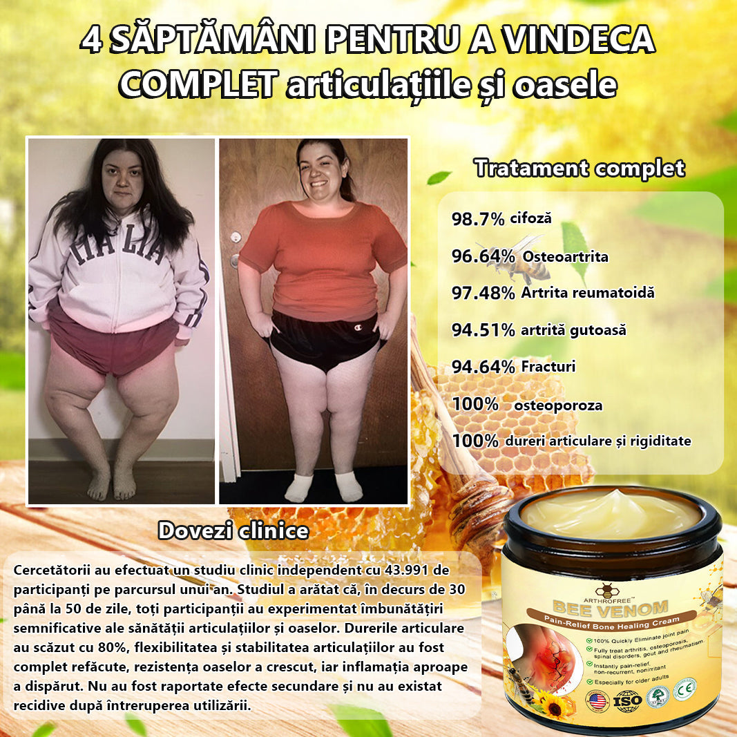 🍀🍀ArthroFree™ Cremă pentru dureri osoase cu venin de albine🐝(În special pentru adulții în vârstă și recomandat de AAOS) x