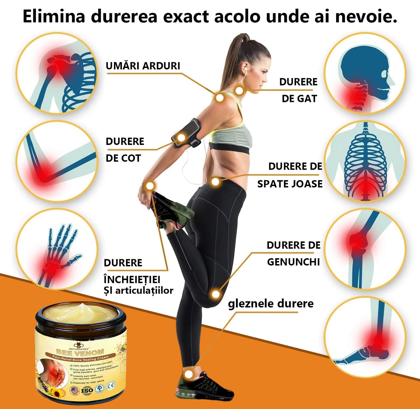 🍀🍀ArthroFree™ Cremă pentru dureri osoase cu venin de albine🐝(În special pentru adulții în vârstă și recomandat de AAOS) x